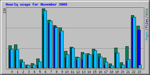 Hourly usage for November 2009